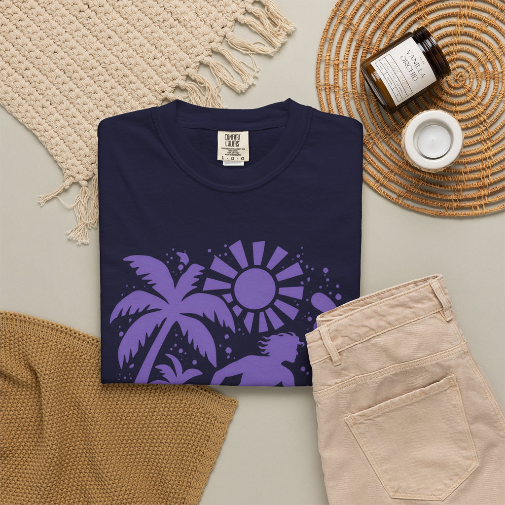 Collage Surfer Shirt | Paper Cut Surf Art Tee | Comfort Colors T-Shirt