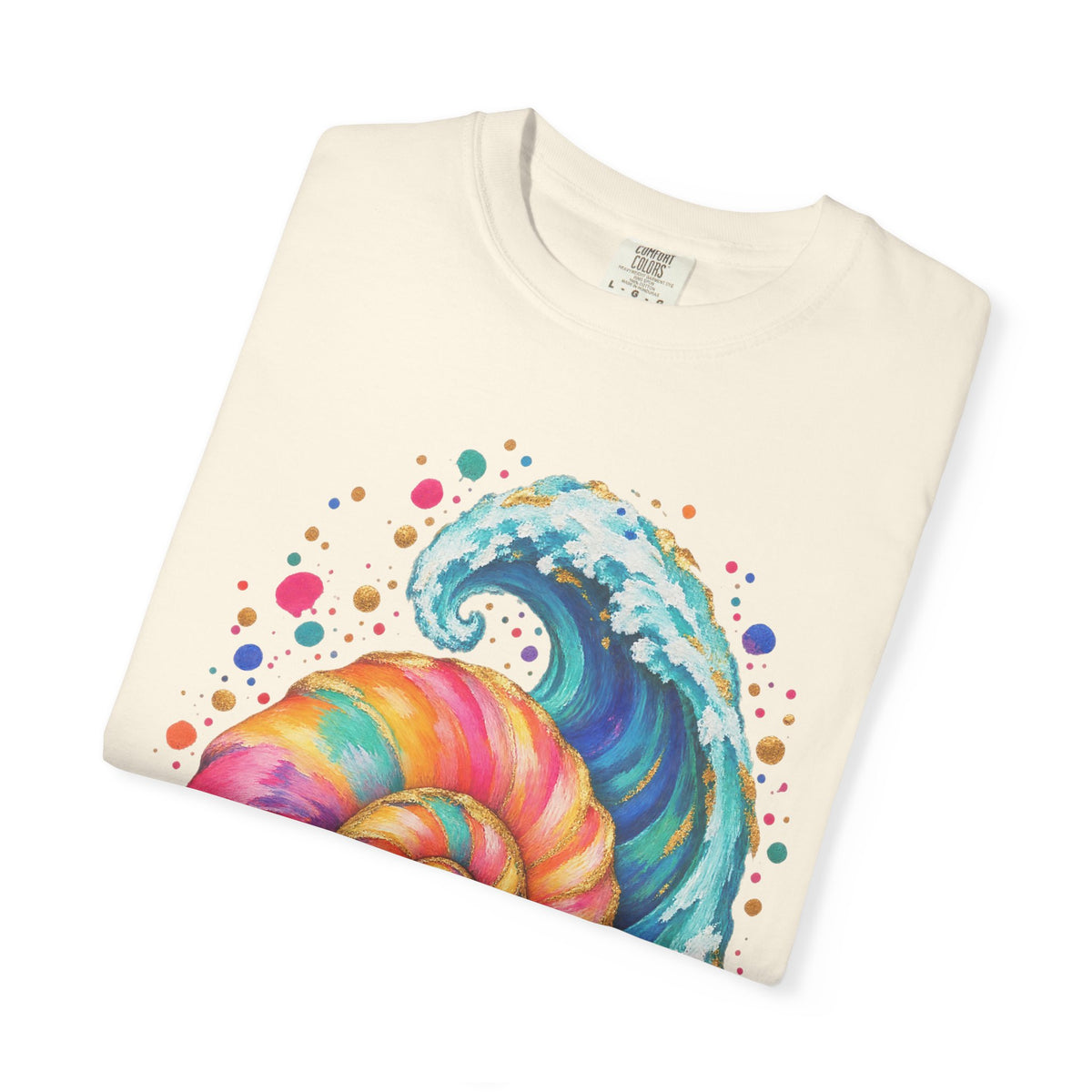 Spiral Seashell Wave Shirt | Pastel Shell Ocean Tee | Comfort Colors T-Shirt