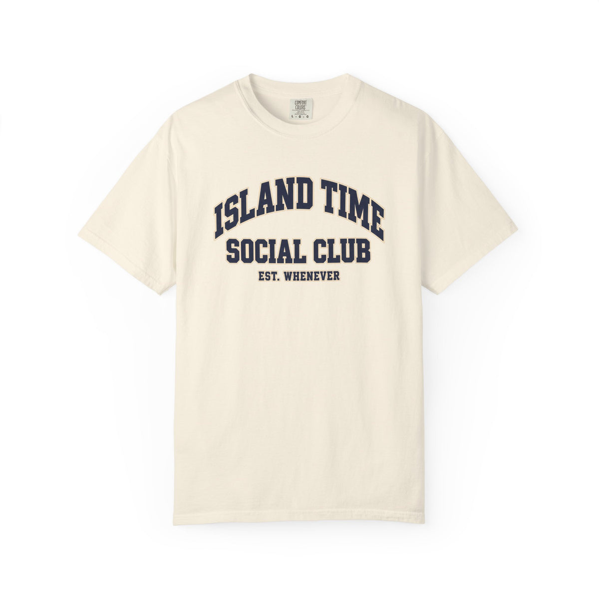 Island Time Social Club Tee | Est. Whenever | Varsity Beach T-Shirt | Comfort Colors Vacation Shirt