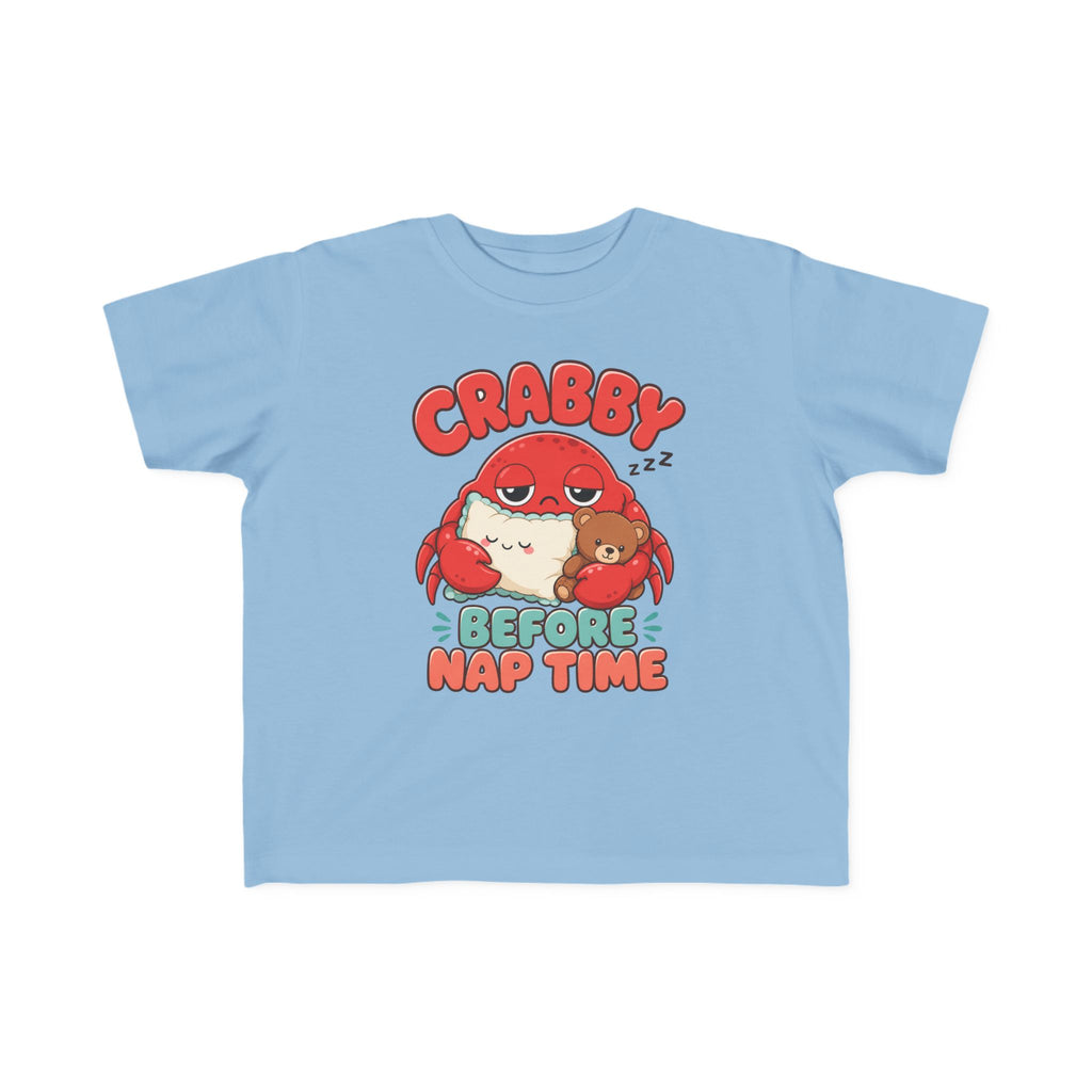 Crabby Before Nap Time Kids Tee | Funny Crab Toddler Shirt | Toddler Beach T-Shirt | Surf Kid Gift