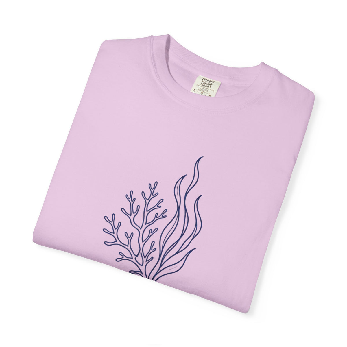 Grow Through The Tides Tee | Seaweed Line Art Shirt | Inspirational Ocean T-Shirt | Comfort Colors Mint
