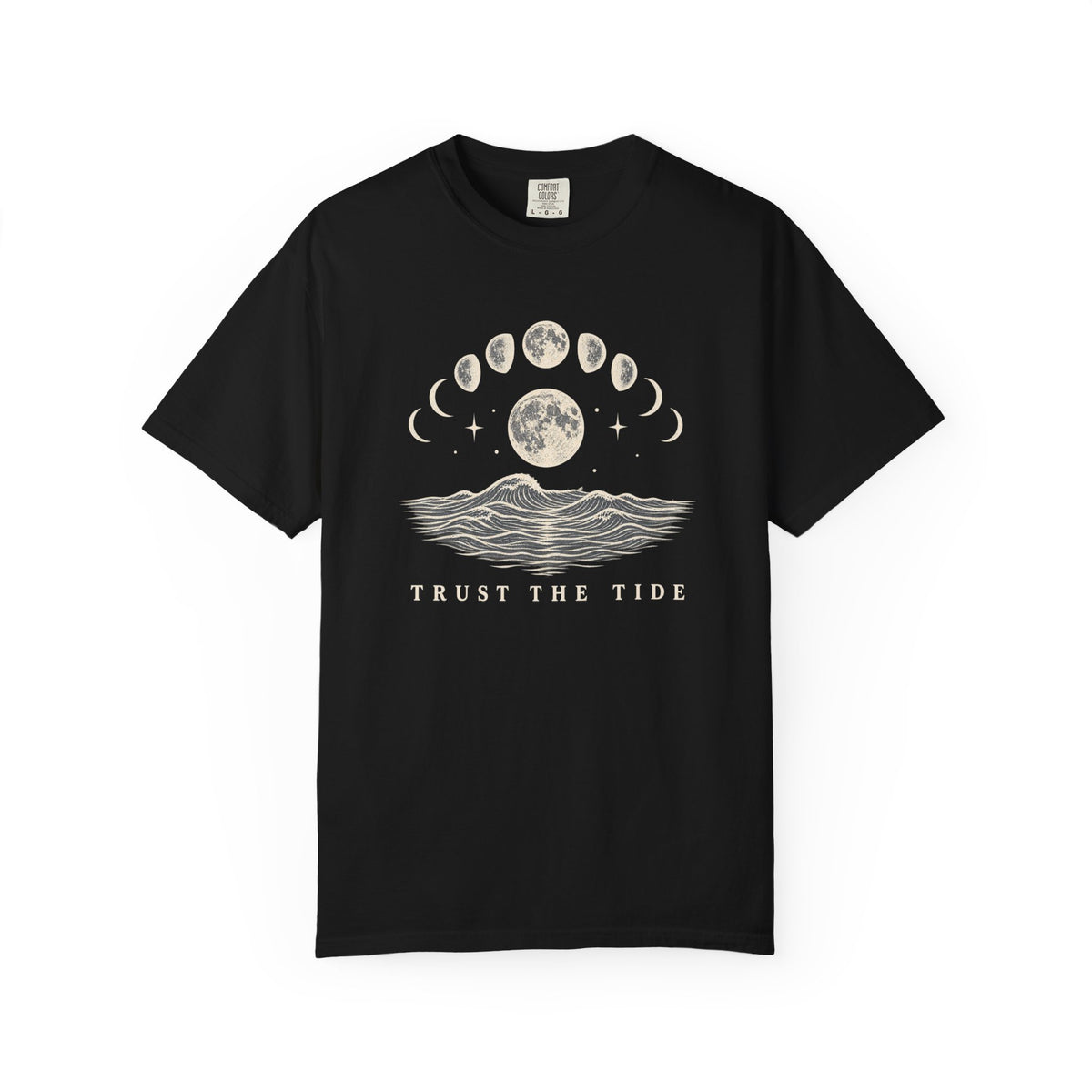 Trust The Tide Tee | Moon Phase Ocean Shirt | Celestial Wave T-Shirt | Comfort Colors Gift