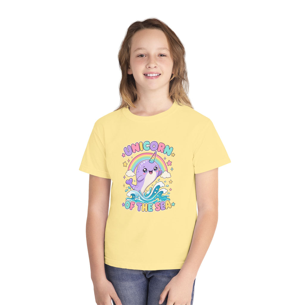 Unicorn Of The Sea Kids Tee | Narwhal Kids Shirt | Youth Beach T-Shirt | Surf Kid Gift