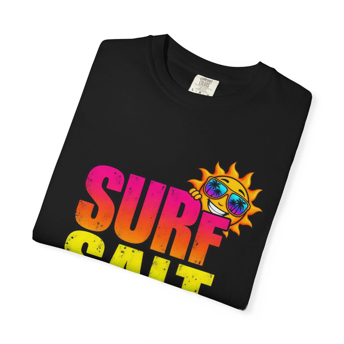 Surf Salt Soul Tee | Retro Surf Graphic Shirt | Colorful Beach T-Shirt | Comfort Colors