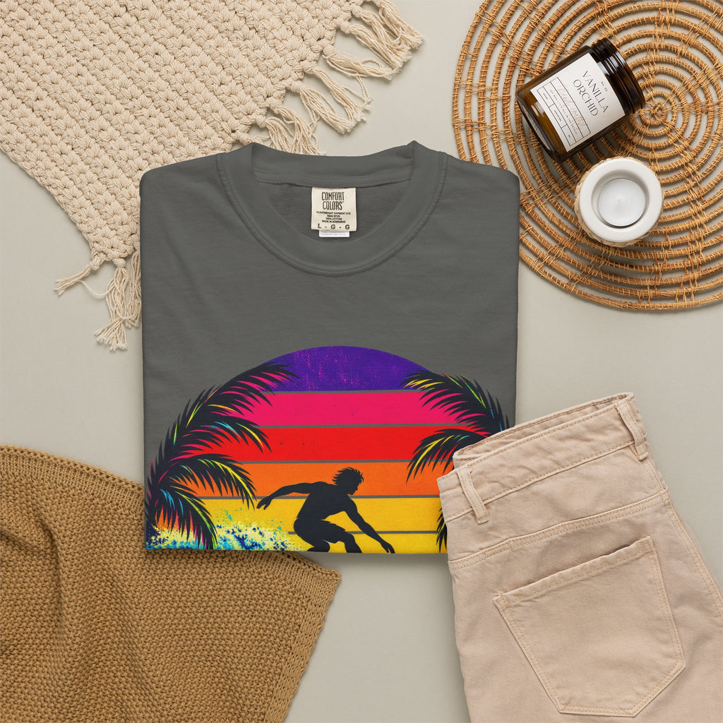 Sunset Chaser Tee | Retro Sunset Shirt | Tropical Surf T-Shirt | Comfort Colors