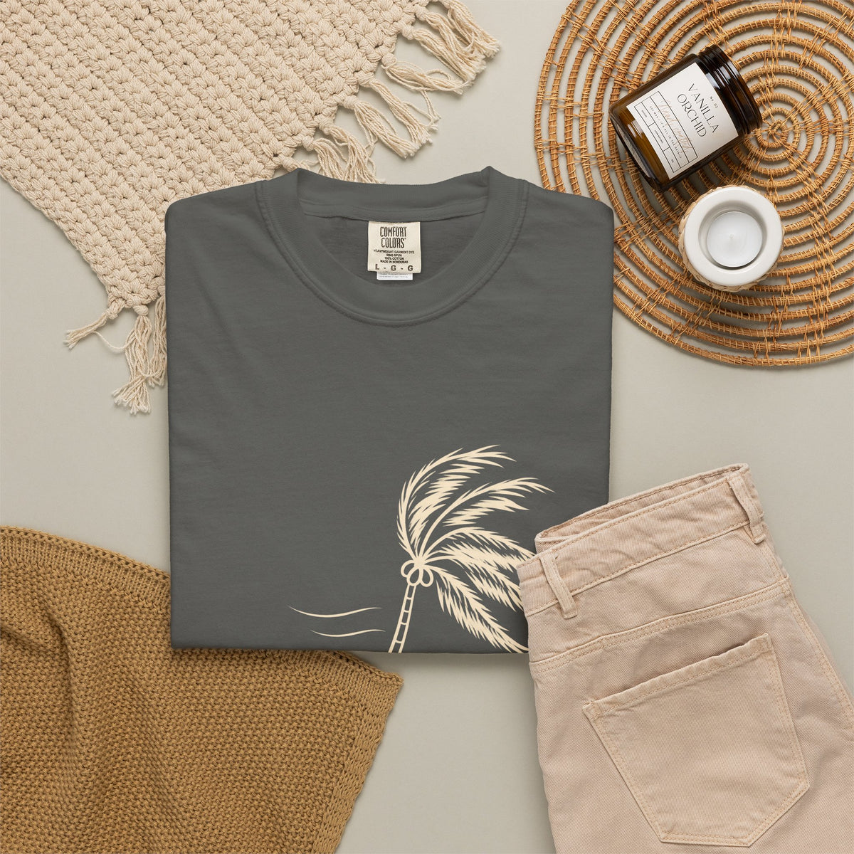 T-Shirt — Palm Tree "Bend Don’t Break" Graphic