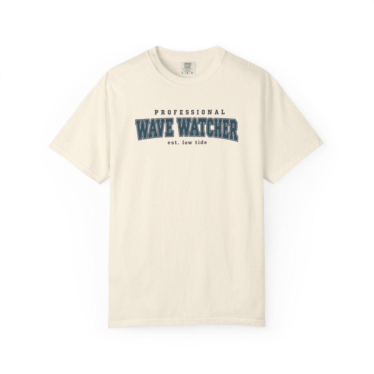 Professional Wave Watcher Tee | Funny Beach Shirt | Varsity Style Surf T-Shirt | Comfort Colors Gift
