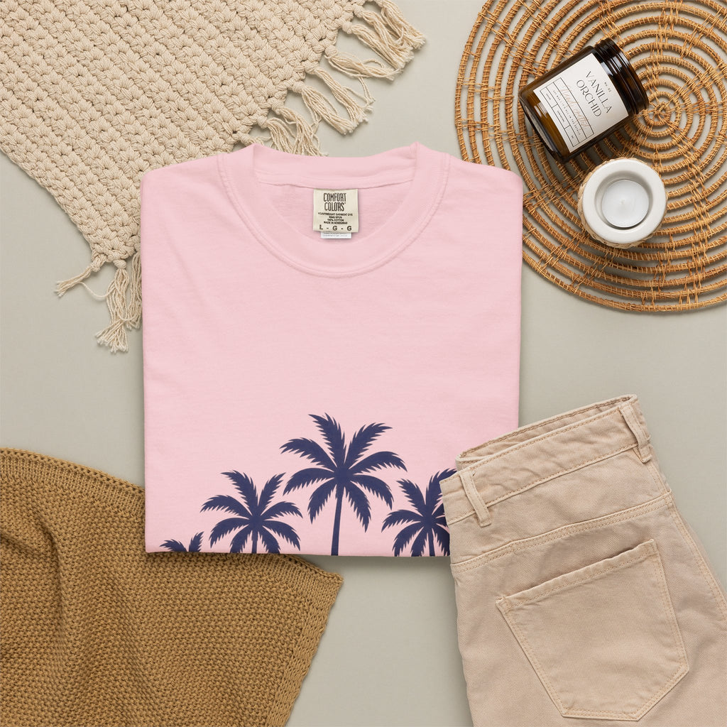 Palm Horizon Shirt | Minimal Sunset Palms Tee | Comfort Colors T-Shirt