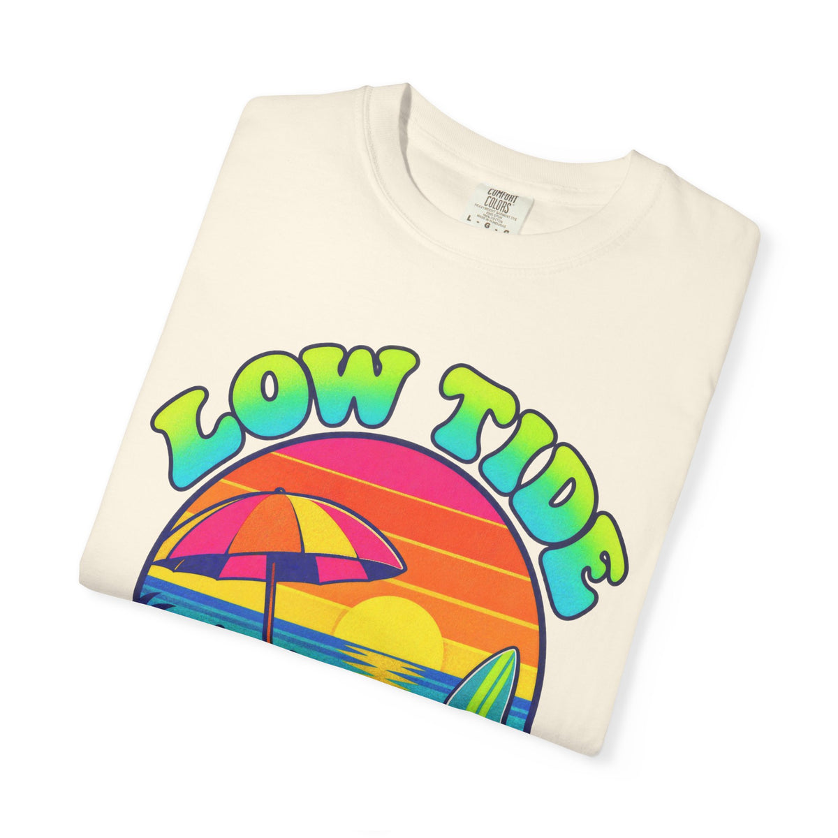 Low Tide High Vibes Tee | Good Vibes Beach Shirt | Colorful Tide Pool T-Shirt | Comfort Colors