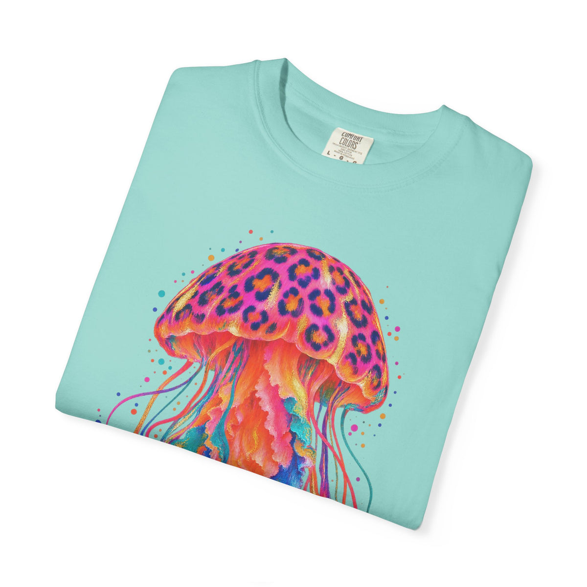 Neon Leopard Jellyfish Shirt | Ocean Jellyfish Tee | Comfort Colors T-Shirt