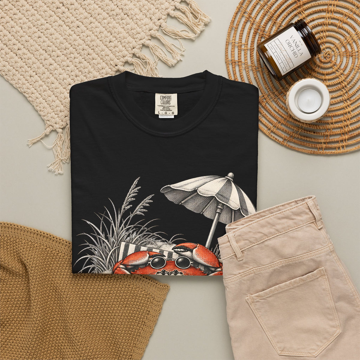 Sunburnt And Unbothered Crab Shirt | Funny Beach Crab Tee | Comfort Colors T-Shirt