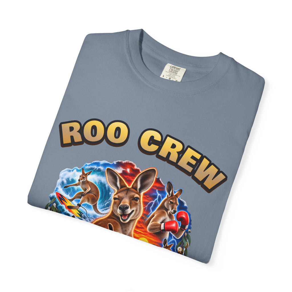 Roo Crew Kangaroo Shirt | Funny Aussie Bootleg Tee | Comfort Colors T-Shirt