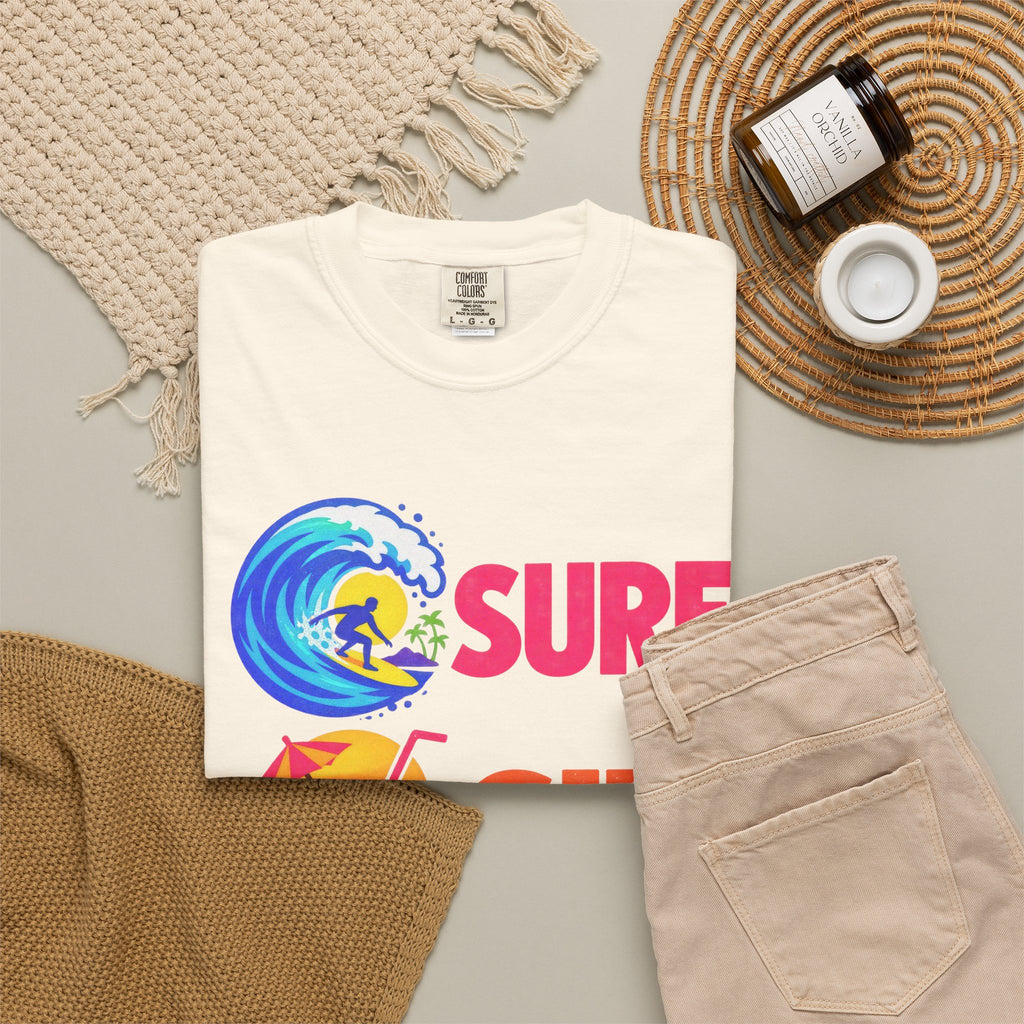 Surf Sip Repeat Tee | Surf & Cocktail Shirt | Funny Beach T-Shirt | Comfort Colors