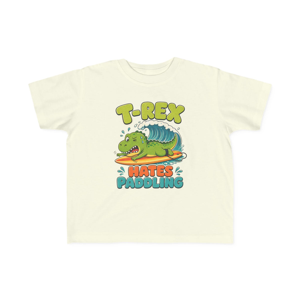 T-Rex Hates Paddling Kids Tee | Funny Dinosaur Kids Shirt | Toddler Beach T-Shirt | Surf Kid Gift
