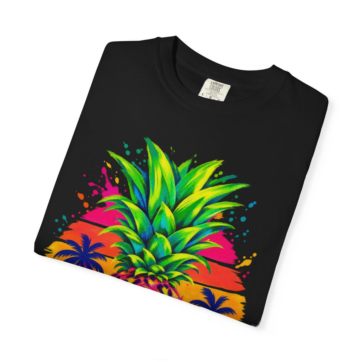 Neon Leopard Pineapple Shirt | Tropical Pineapple Sunset Tee | Comfort Colors T-Shirt