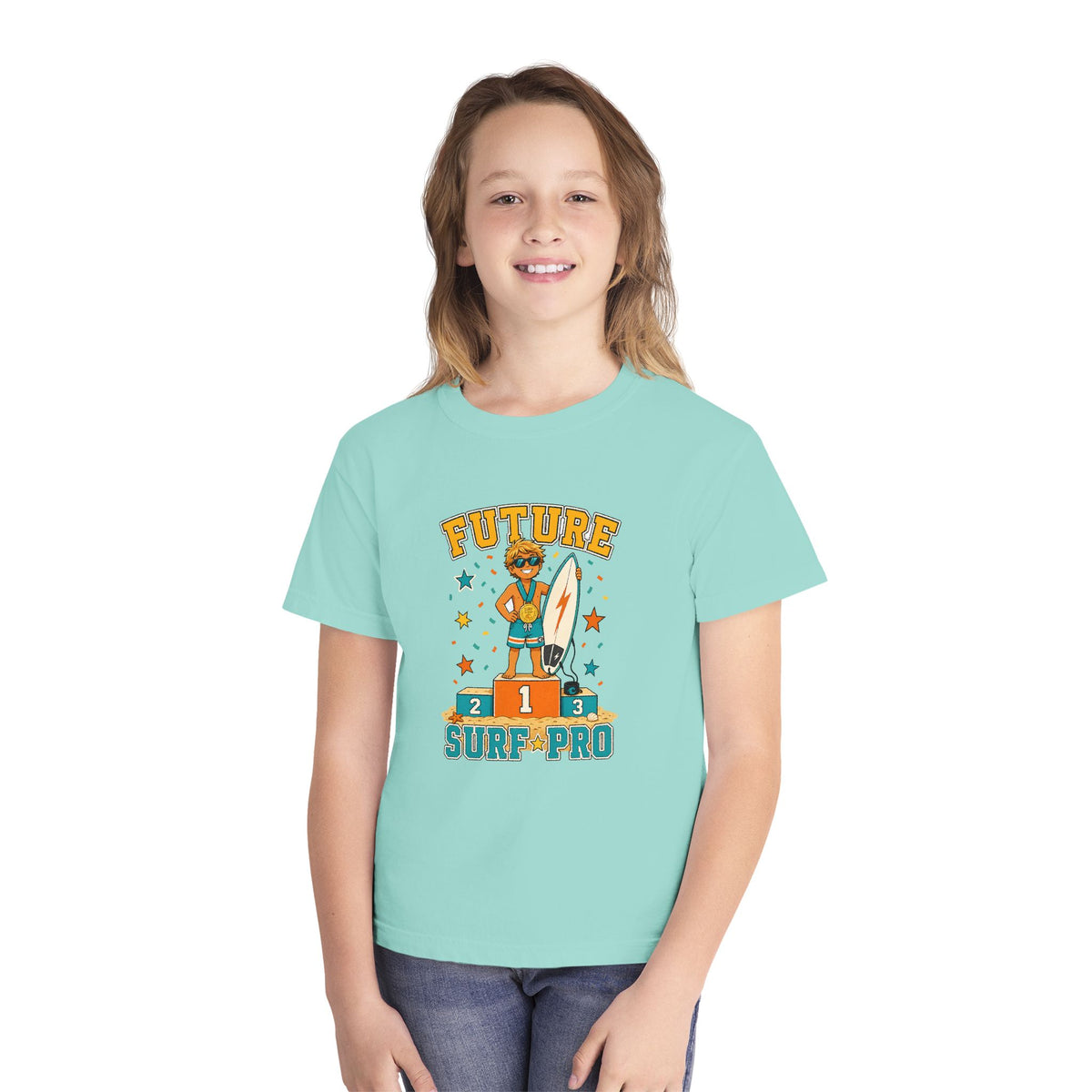 Future Surf Pro Kids Tee | Future Surfer Kids Shirt | Youth Beach T-Shirt | Surf Kid Gift