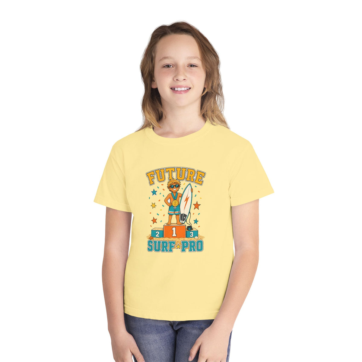 Future Surf Pro Kids Tee | Future Surfer Kids Shirt | Youth Beach T-Shirt | Surf Kid Gift
