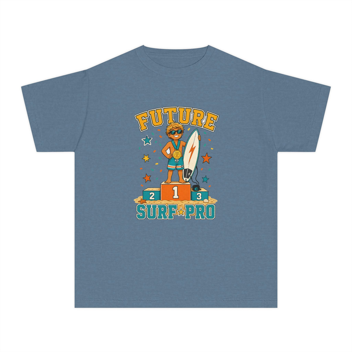 Future Surf Pro Kids Tee | Future Surfer Kids Shirt | Youth Beach T-Shirt | Surf Kid Gift