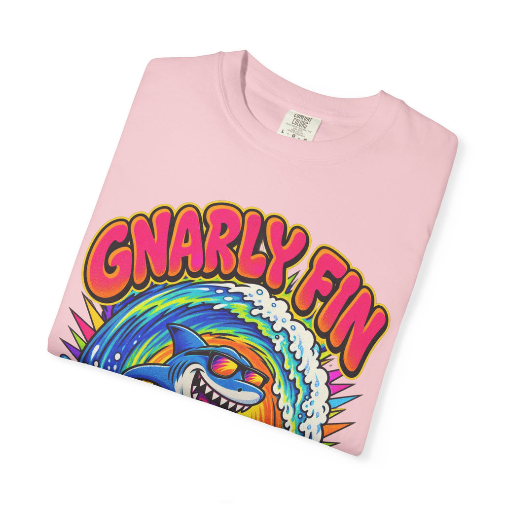 Gnarly Fin Surf Club Tee | Retro Shark Surf Shirt | Funny Shark T-Shirt | Comfort Colors