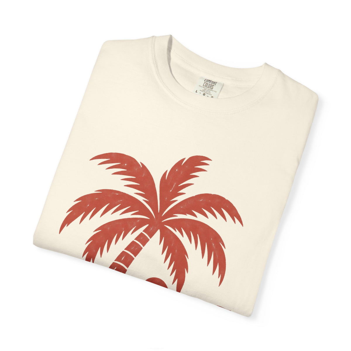 Block Print Palm Wave Shirt | Minimal Palm Tree Tee | Comfort Colors T-Shirt