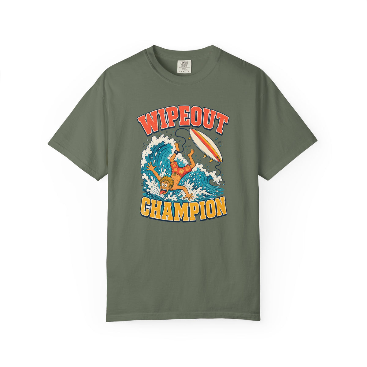 Wipeout Champion Tee | Funny Surfer T-Shirt | Retro Beach T-Shirt | Comfort Colors Gift