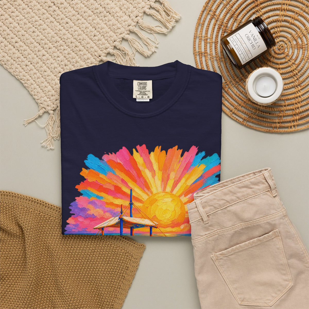 Filipino Bangka Boat Shirt | Philippines Sunburst Beach Tee | Comfort Colors T-Shirt