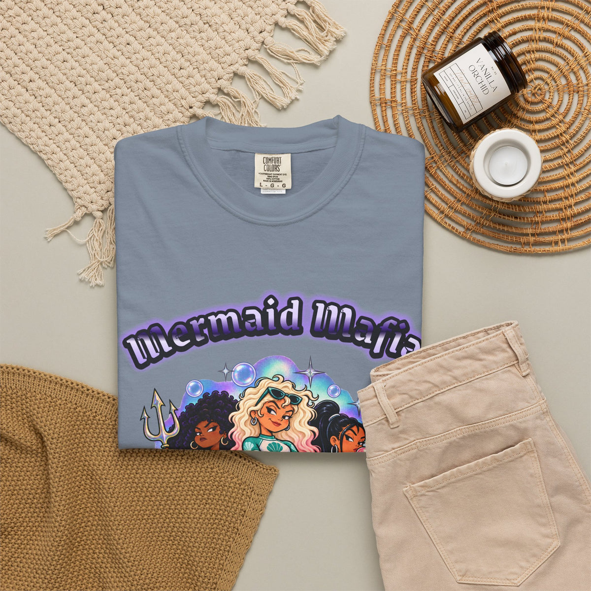 Mermaid Mafia Shirt | Funny Mermaid Bootleg Tee | Comfort Colors T-Shirt