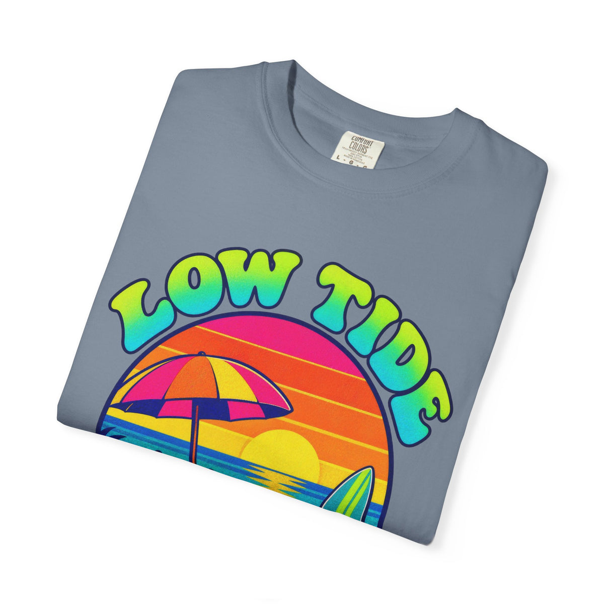 Low Tide High Vibes Tee | Good Vibes Beach Shirt | Colorful Tide Pool T-Shirt | Comfort Colors