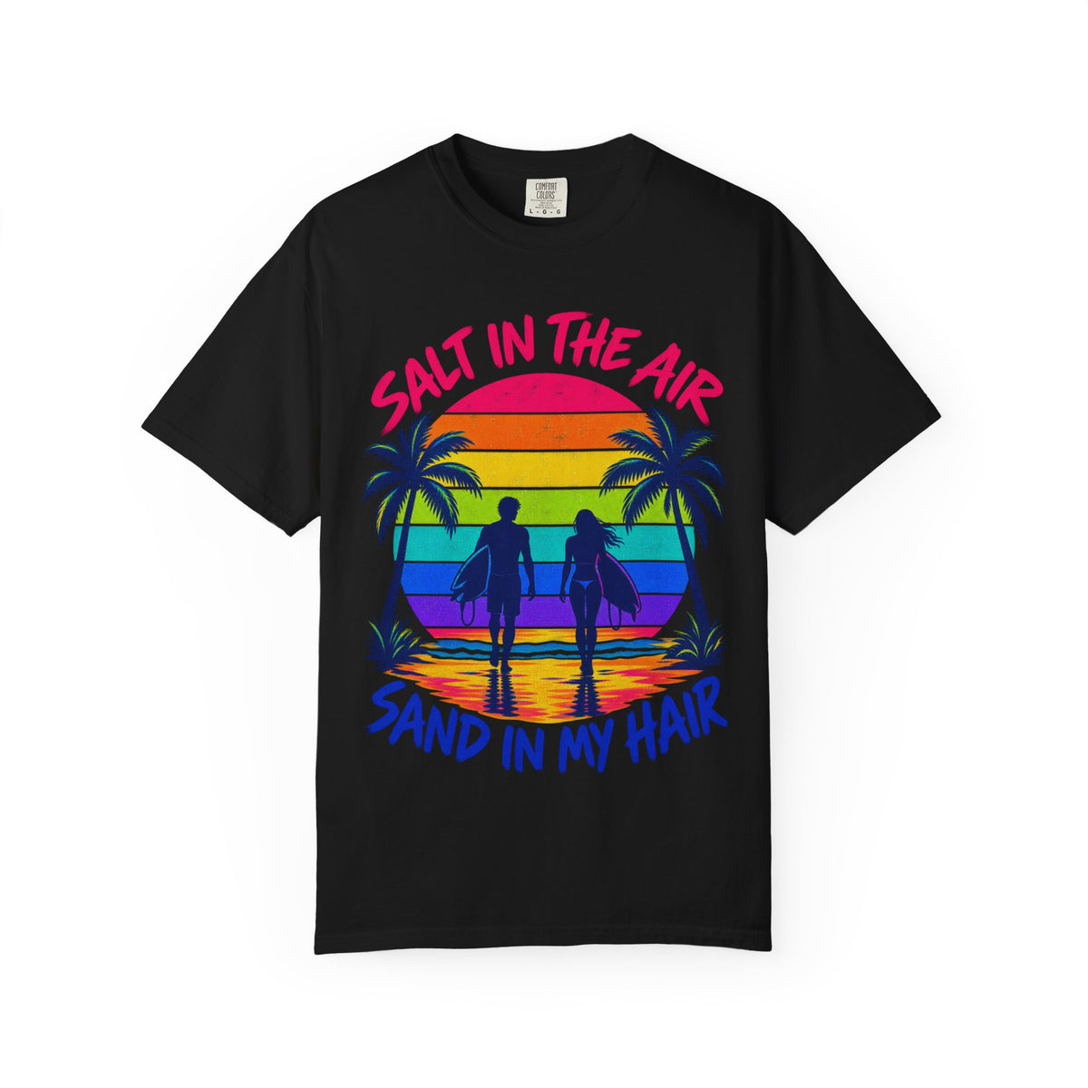 Salt In The Air Tee | Ocean Breeze Shirt | Retro Beach T-Shirt | Comfort Colors