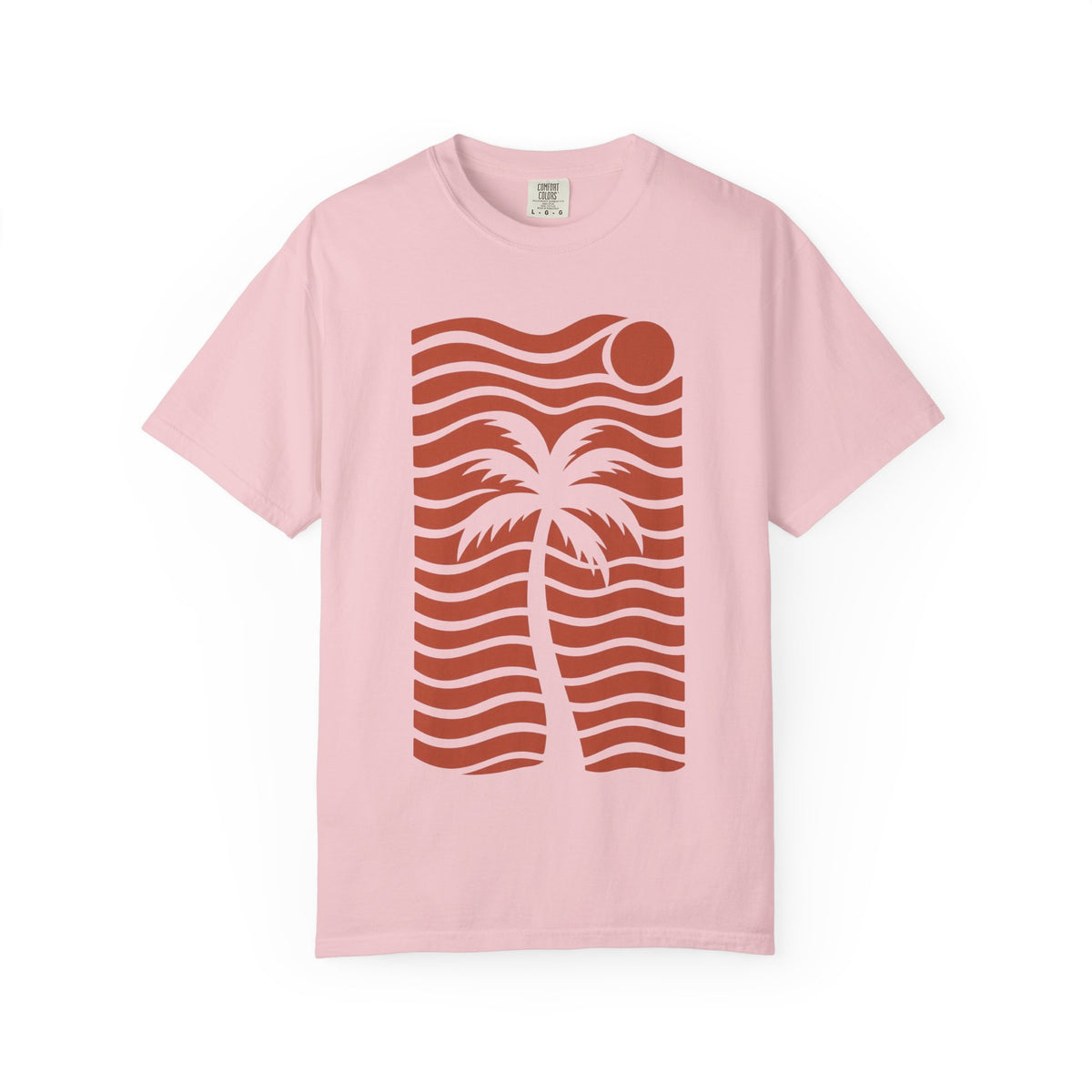 Palm Wave Lines Shirt | Negative Space Palm Tee | Comfort Colors T-Shirt