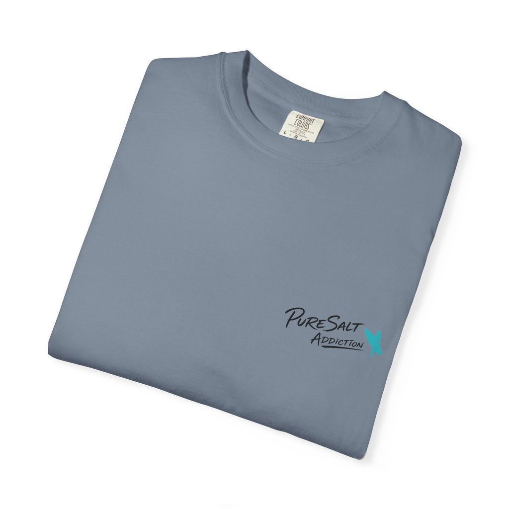 Just Chillin' Surf T-Shirt — Retro Beach Vibes with Guitarist Graphic