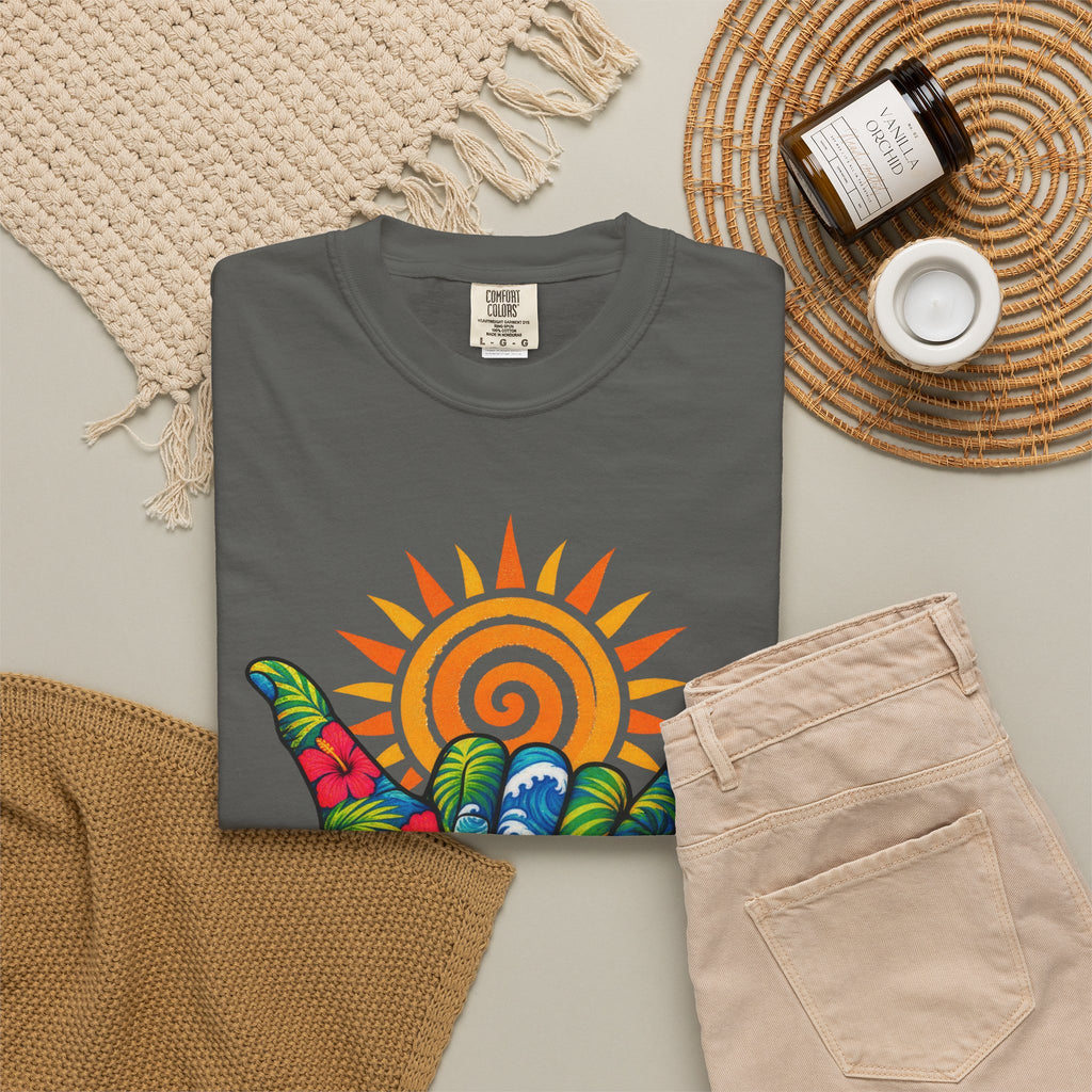 Hang Loose Tee | Shaka Surf Shirt | Retro Beach T-Shirt | Comfort Colors