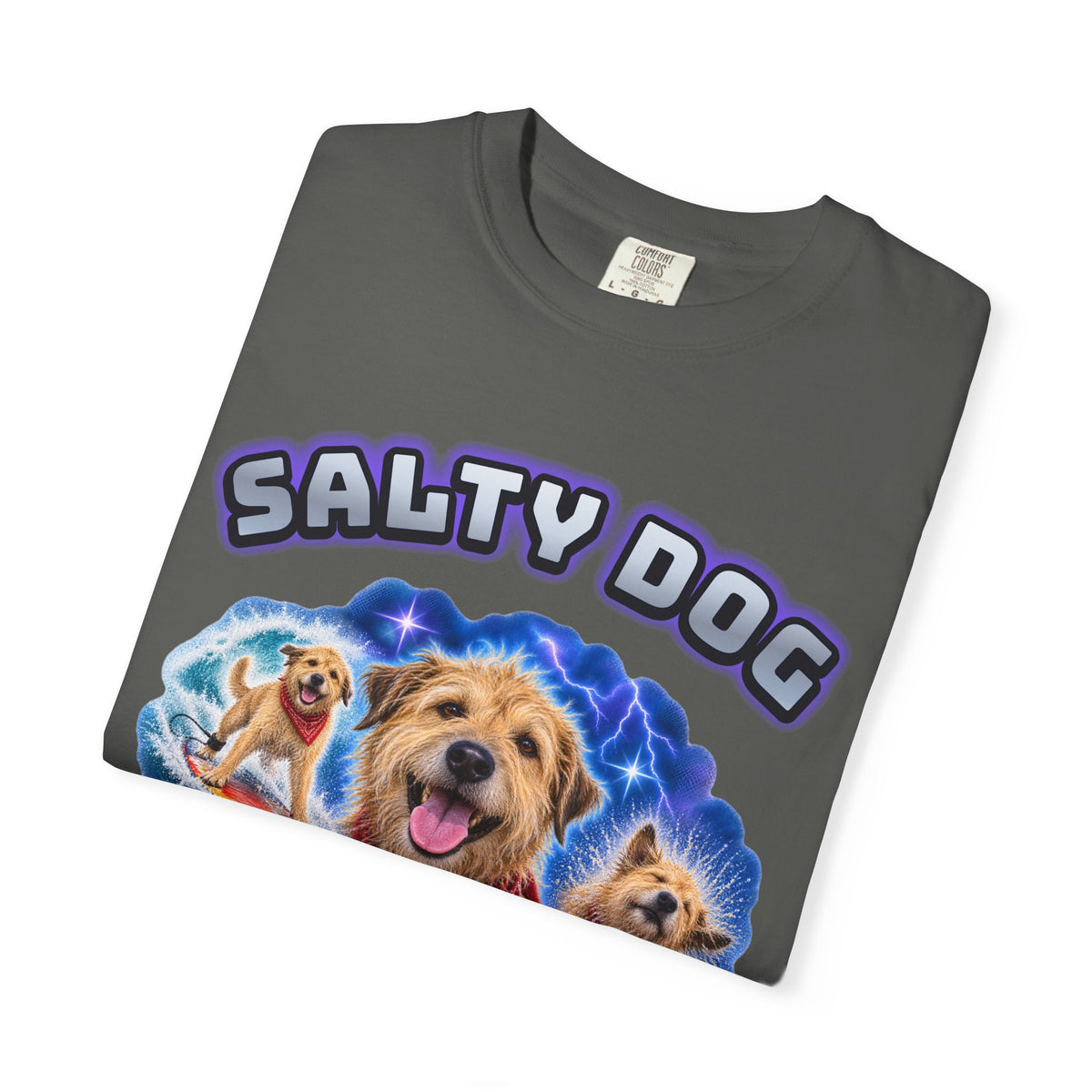 Salty Dog Surf Shirt | Dog Lover Bootleg Tee | Comfort Colors T-Shirt