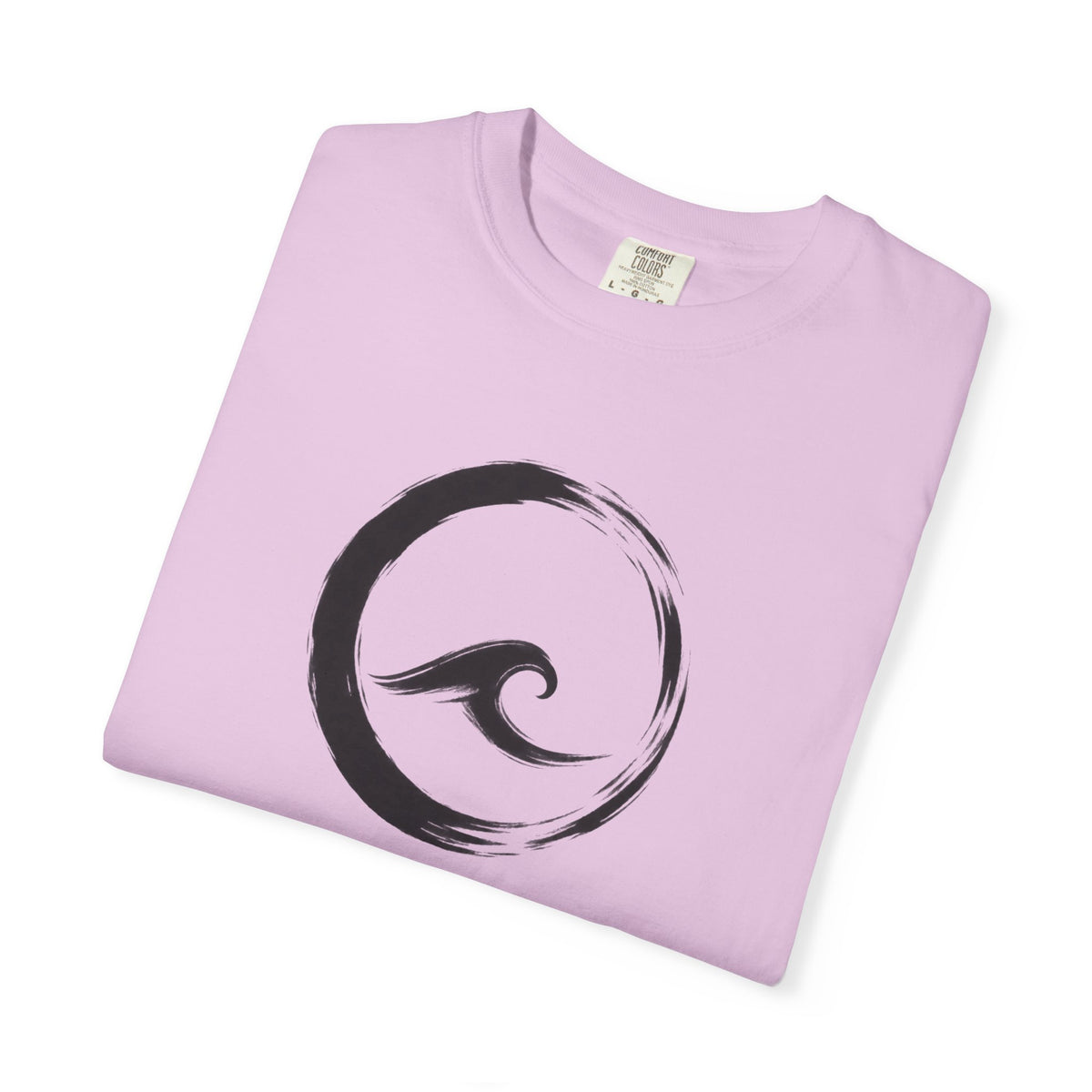 Inhale Calm Exhale Waves Tee | Zen Enso Wave Shirt | Yoga Meditation T-Shirt | Comfort Colors Ivory