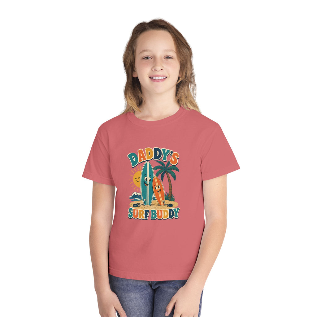 Daddy's Surf Buddy Kids Tee | Daddy Surf Buddy Shirt | Youth Beach T-Shirt | Surf Kid Gift