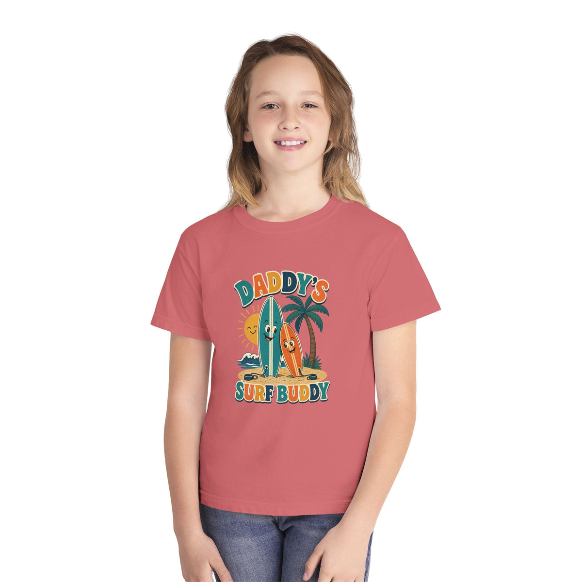 Daddy's Surf Buddy Kids Tee | Daddy Surf Buddy Shirt | Youth Beach T-Shirt | Surf Kid Gift