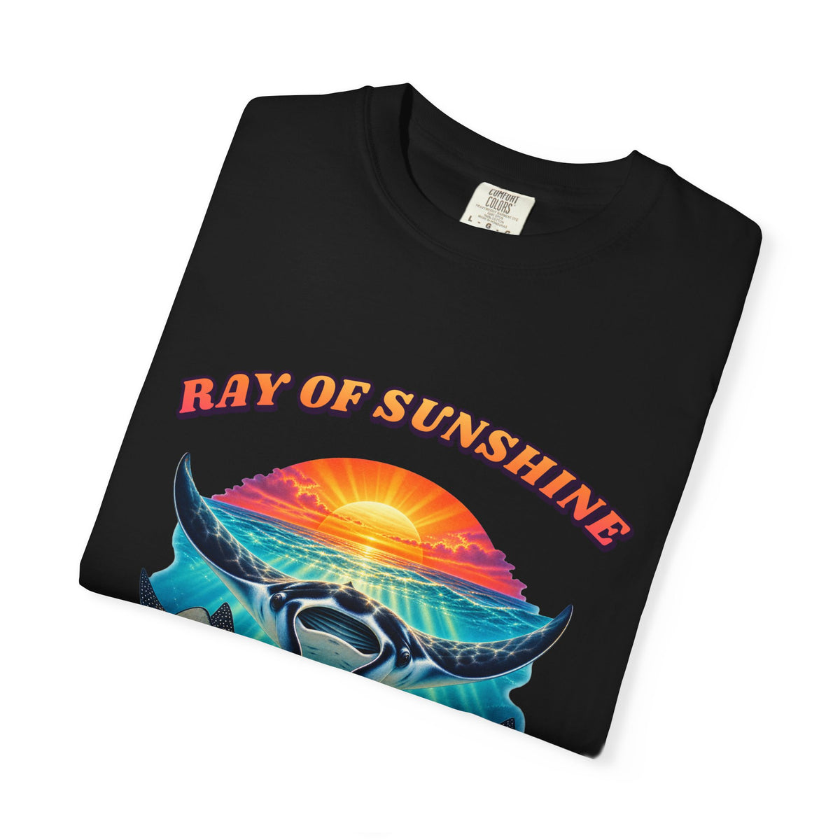 Ray Of Sunshine Stingray Shirt | Manta Ray Bootleg Tee | Comfort Colors T-Shirt