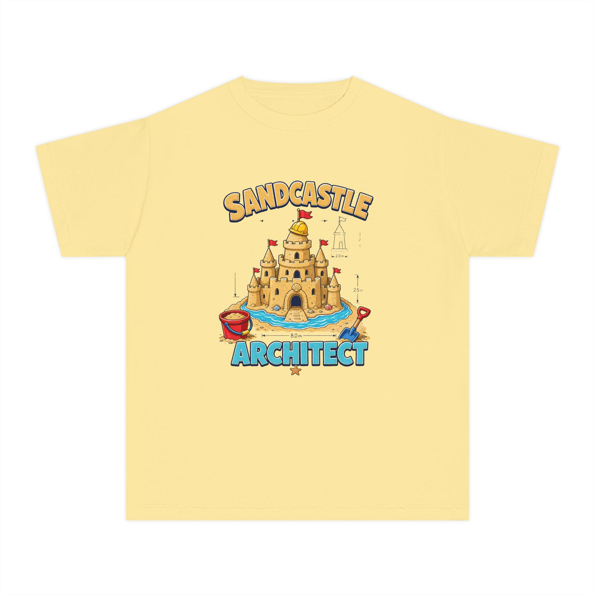 Sandcastle Architect Kids Tee | Sandcastle Kids Shirt | Youth Beach T-Shirt | Surf Kid Gift
