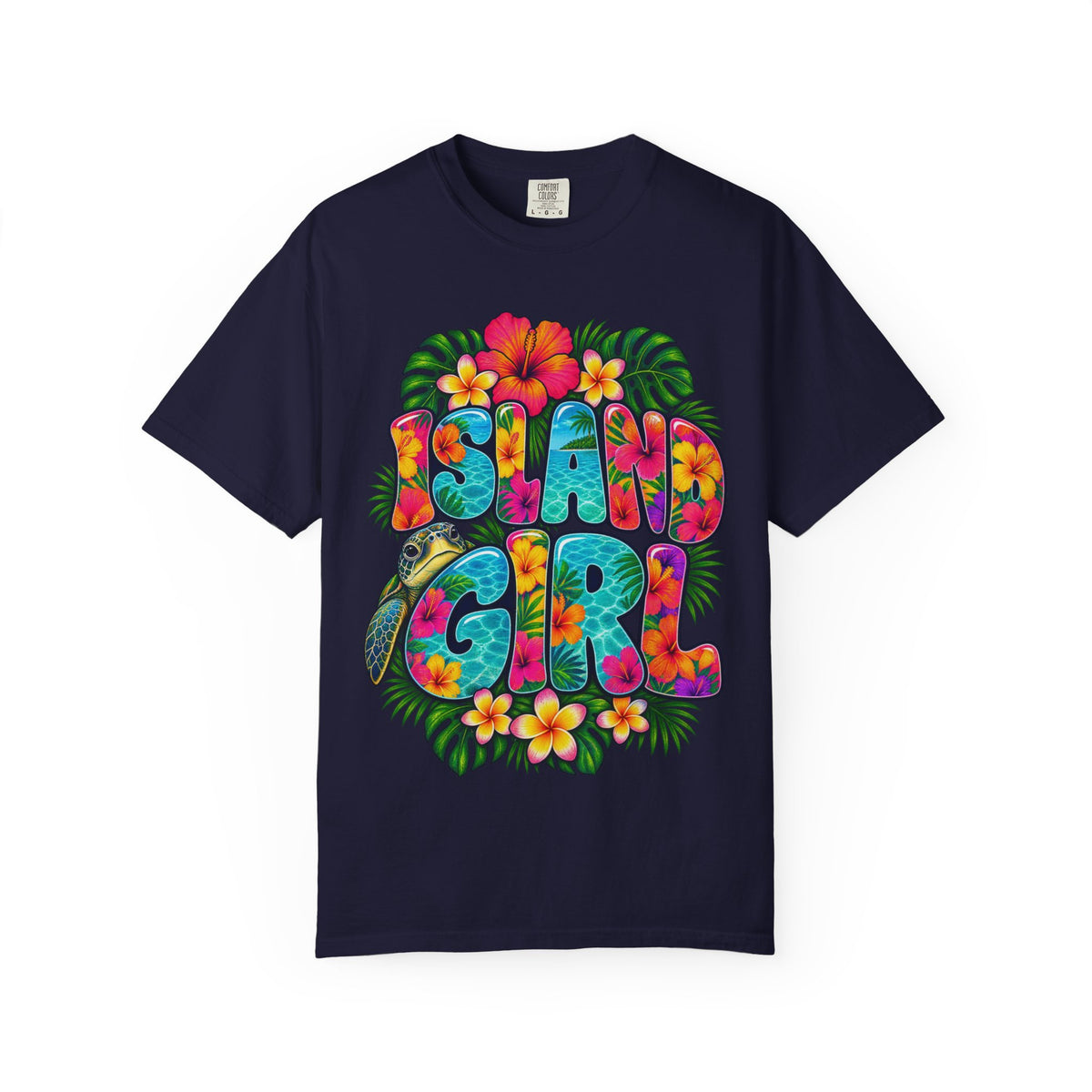 Island Girl Tee | Tropical Girl Shirt | Hibiscus Beach T-Shirt | Comfort Colors