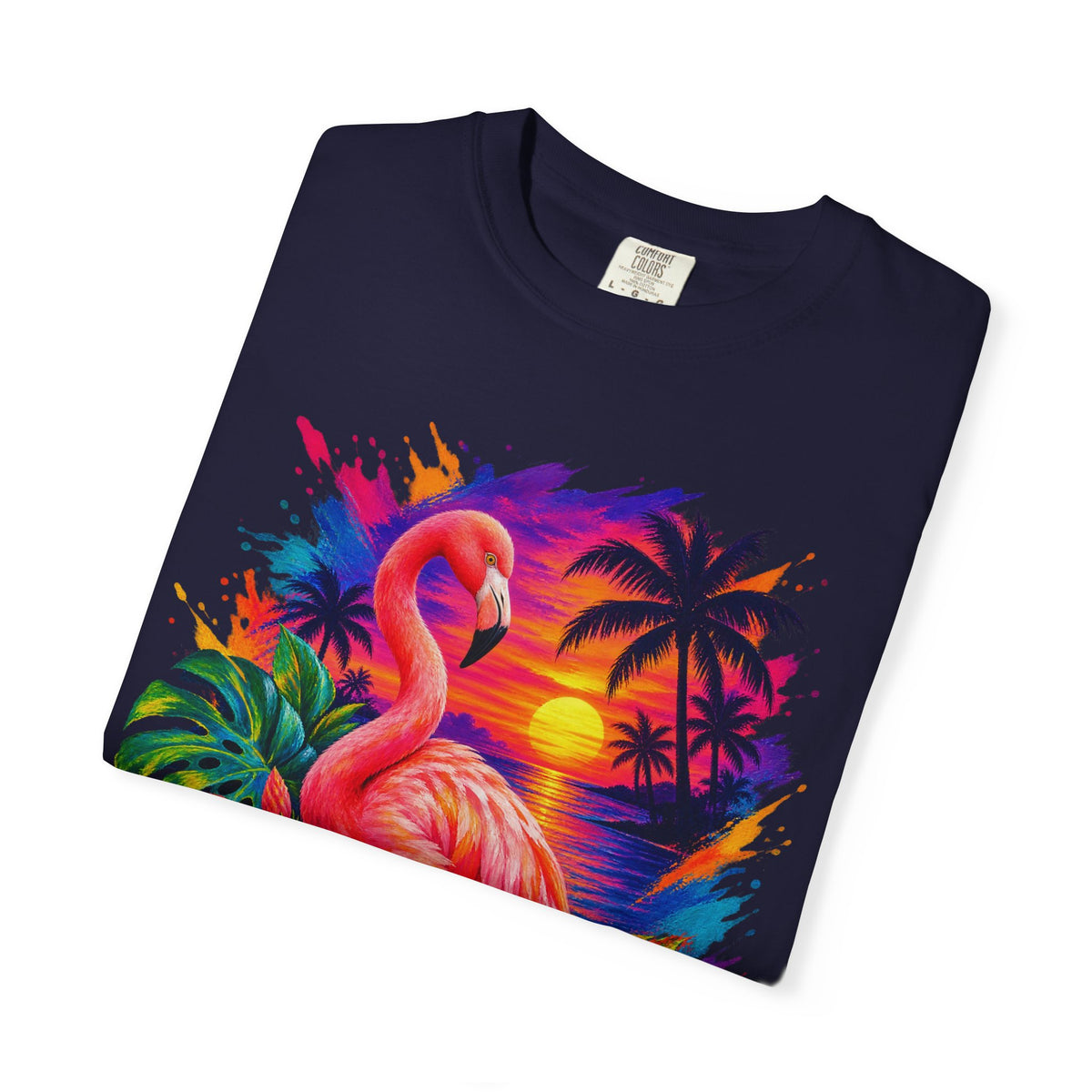 Flamingo Sunset Shirt | Tropical Flamingo Paradise Tee | Comfort Colors T-Shirt