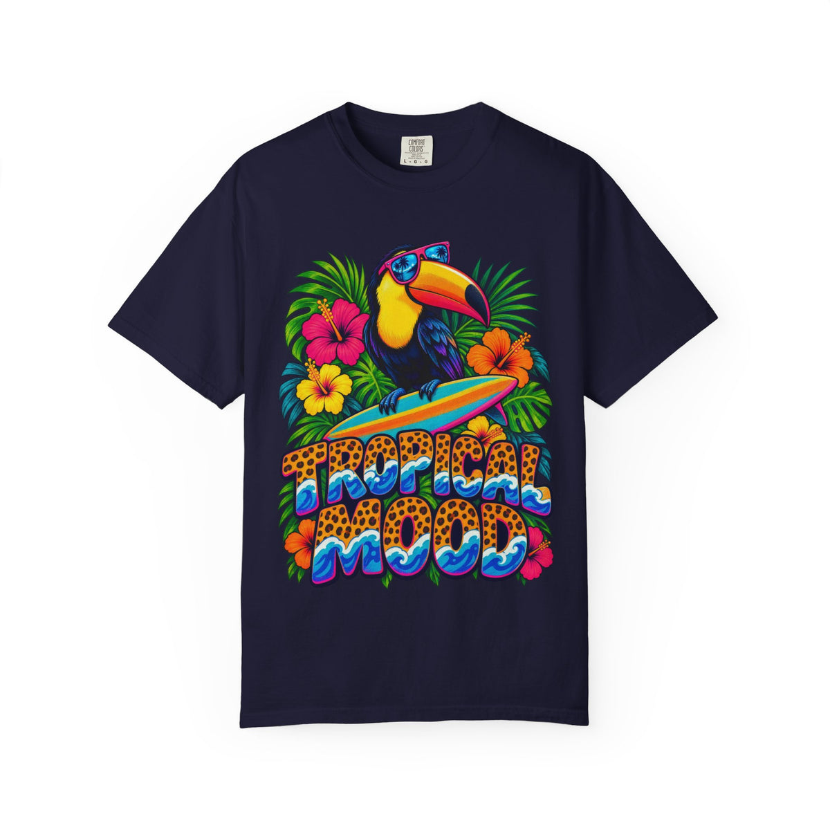 Tropical Mood Toucan Tee | Funny Toucan Surf Shirt | Tropical Jungle T-Shirt | Comfort Colors