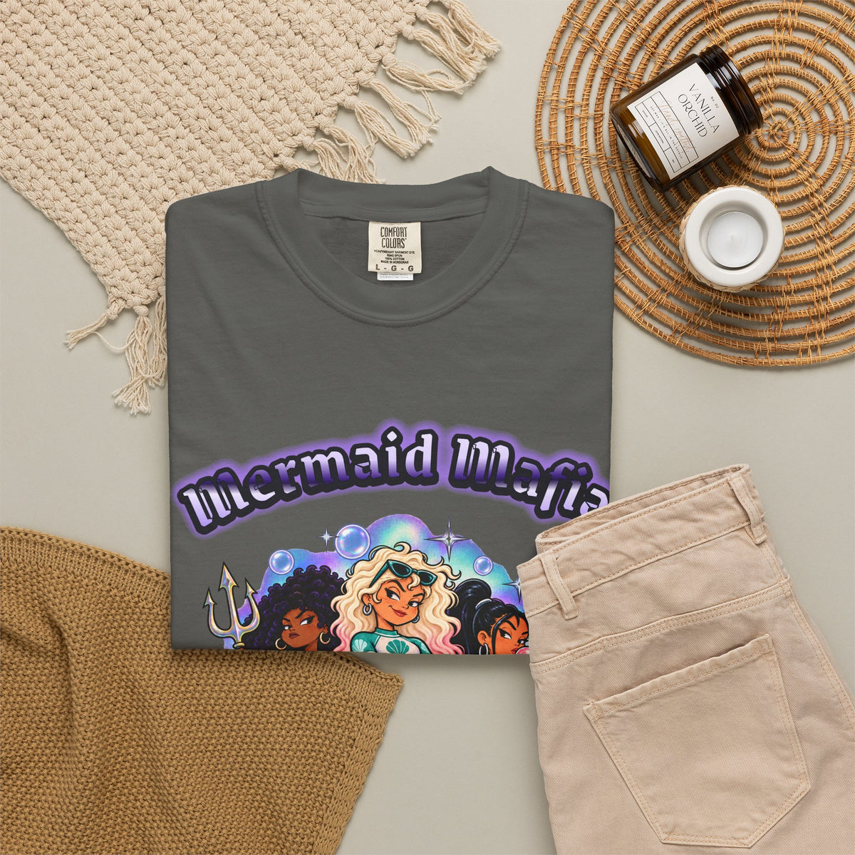 Mermaid Mafia Shirt | Funny Mermaid Bootleg Tee | Comfort Colors T-Shirt