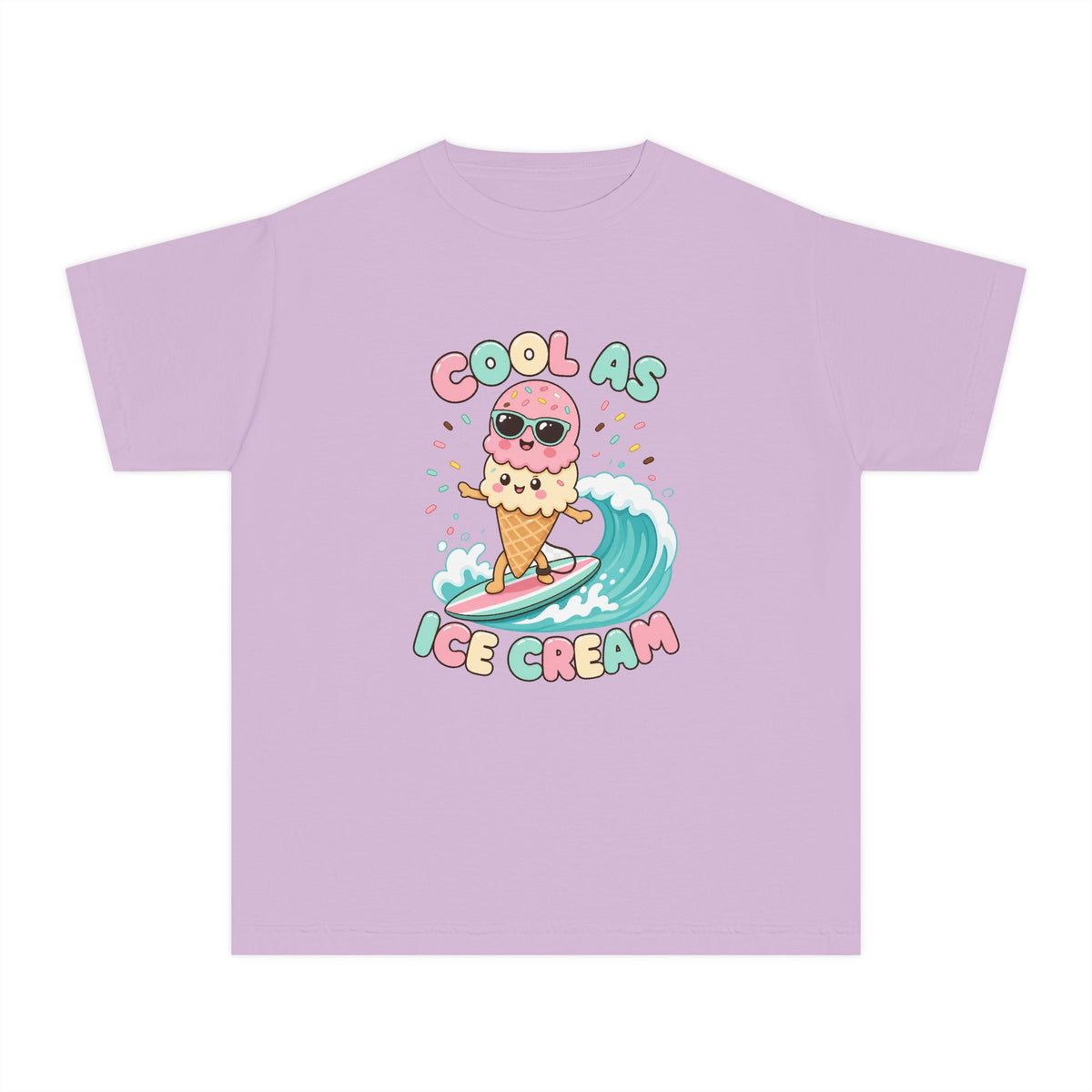 Cool As Ice Cream Kids Tee | Ice Cream Kids Shirt | Youth Beach T-Shirt | Surf Kid Gift