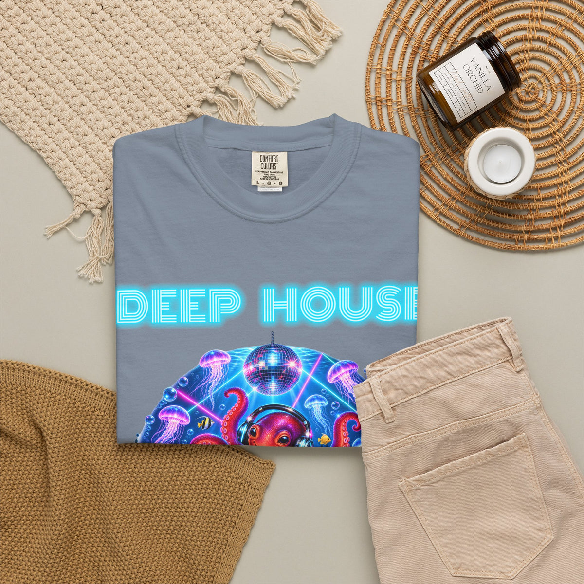 Octopus DJ Shirt | Deep House Rave Bootleg Tee | Comfort Colors T-Shirt