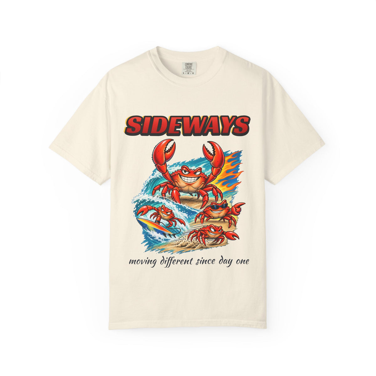 Sideways Crab Shirt | Funny Crab Bootleg Tee | Comfort Colors T-Shirt