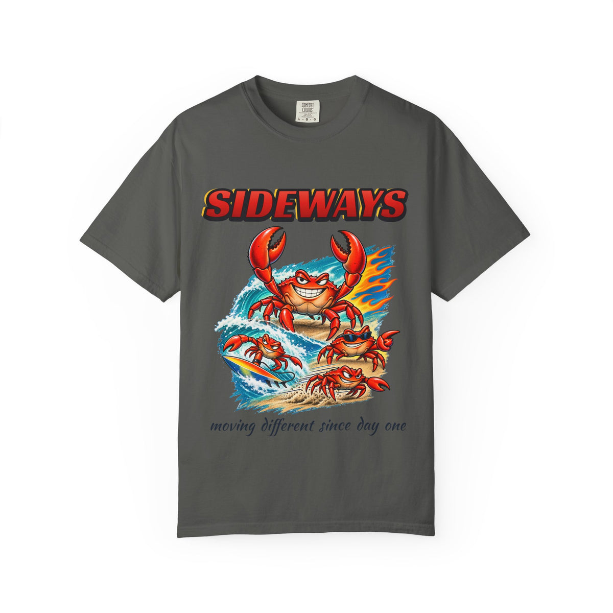Sideways Crab Shirt | Funny Crab Bootleg Tee | Comfort Colors T-Shirt