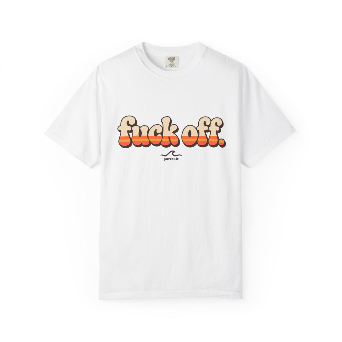 Retro 'fuck off.' typography T-shirt | bold script tee
