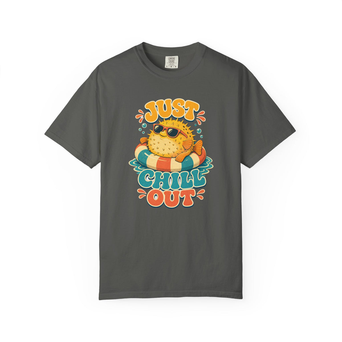 Just Chill Out Tee | Funny Pufferfish Shirt | Retro Beach T-Shirt | Comfort Colors Gift