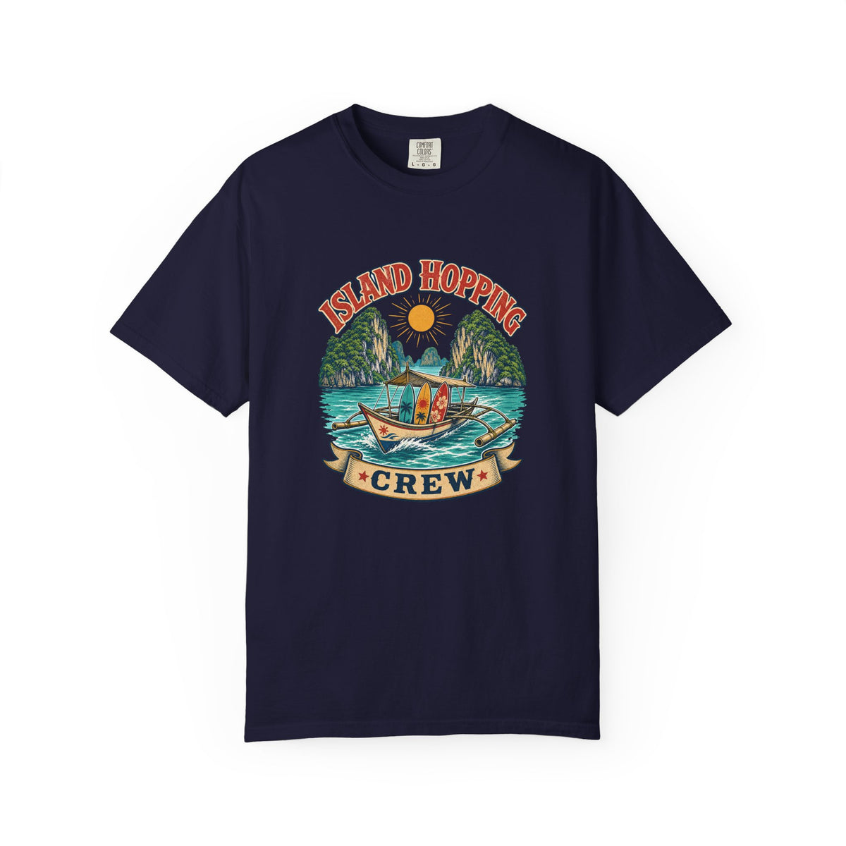 Island Hopping Crew Tee | Philippines Island Shirt | Retro Beach T-Shirt | Comfort Colors Gift