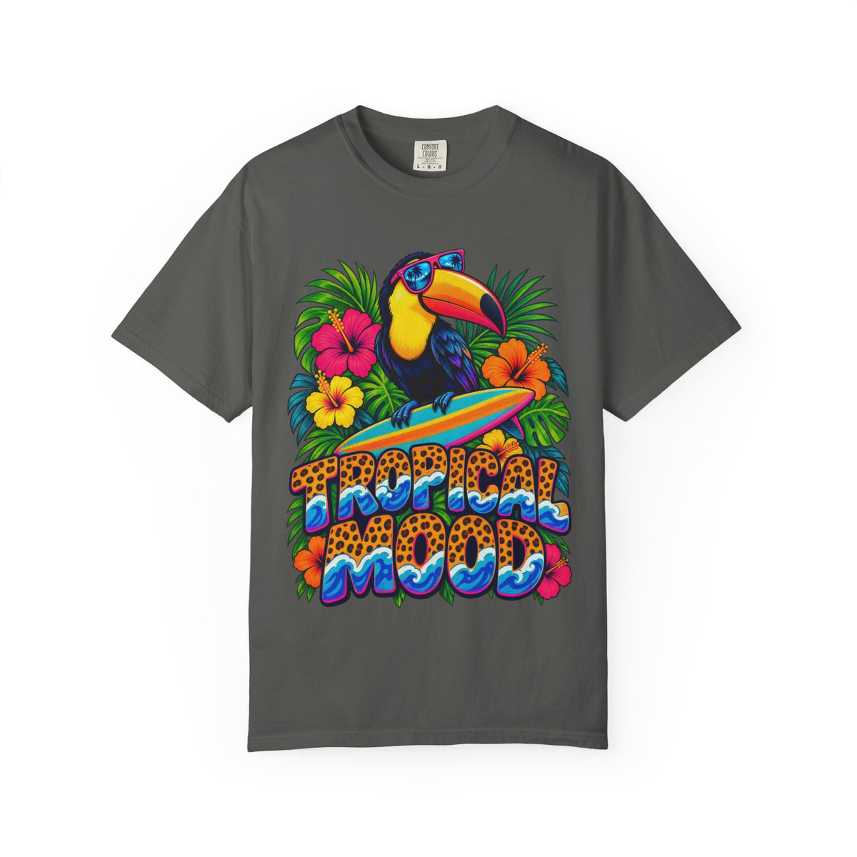 Tropical Mood Toucan Tee | Funny Toucan Surf Shirt | Tropical Jungle T-Shirt | Comfort Colors